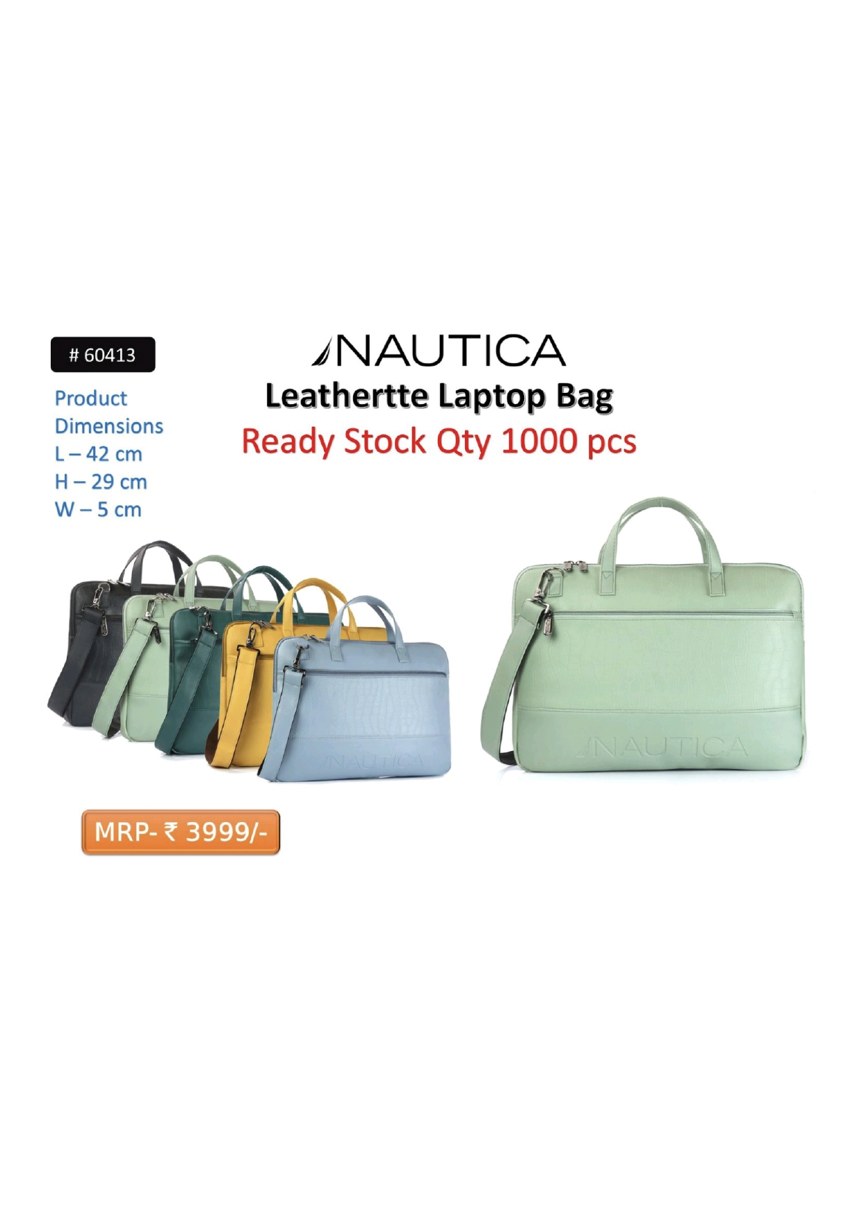 Nautica leathertte laptop bag